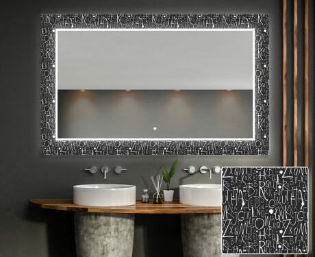 Backlit Decorative Mirror For The Bathroom - Gothic #1