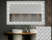 Backlit Decorative Mirror For The Bathroom - Industrial