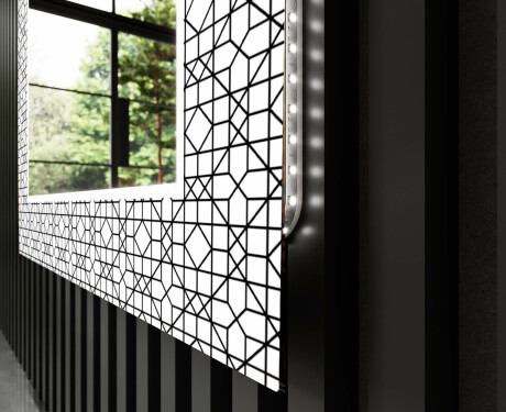 Backlit Decorative Mirror For The Bathroom - Industrial #11