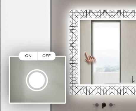 Backlit Decorative Mirror For The Bathroom - Industrial #4