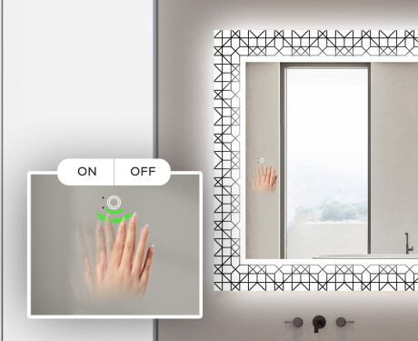 Backlit Decorative Mirror For The Bathroom - Industrial #5