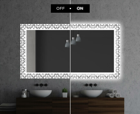 Backlit Decorative Mirror For The Bathroom - Industrial #7