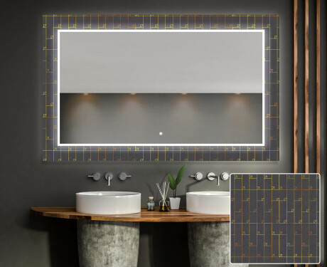 Backlit Decorative Mirror For The Bathroom - Microcircuit