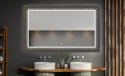 Backlit Decorative Mirror For The Bathroom - Microcircuit