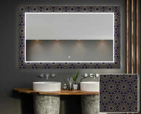 Backlit Decorative Mirror For The Bathroom - Ornament