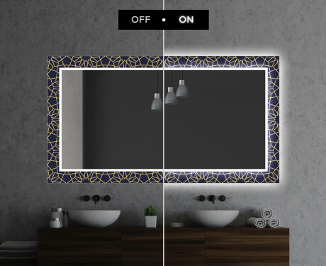 Backlit Decorative Mirror For The Bathroom - Ornament #7