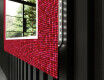 Backlit Decorative Mirror For The Bathroom - Red Mosaic #11
