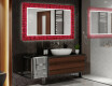 Backlit Decorative Mirror For The Bathroom - Red Mosaic #2