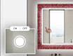 Backlit Decorative Mirror For The Bathroom - Red Mosaic #4