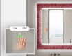 Backlit Decorative Mirror For The Bathroom - Red Mosaic #5