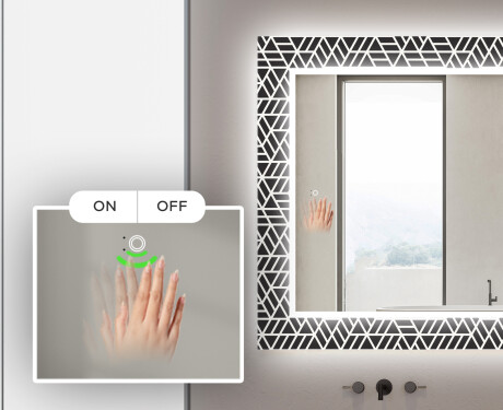 Backlit Decorative Mirror For The Bathroom - Triangless #5