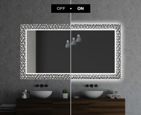 Backlit Decorative Mirror For The Bathroom - Triangless #7