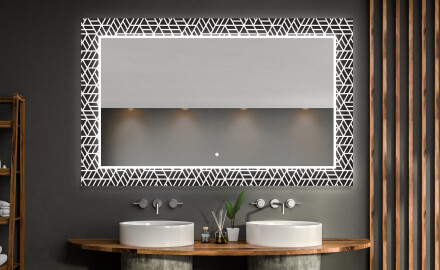 Backlit Decorative Mirror For The Bathroom - Triangless