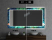 Backlit Decorative Mirror For The Bathroom - Tropical #7