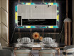 Backlit Decorative Mirror For The Dining Room - Abstract Geometric #12