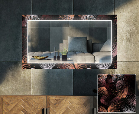 Backlit Decorative Mirror For The Living Room - Dandelion #1