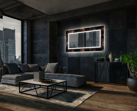 Backlit Decorative Mirror For The Living Room - Dandelion #12