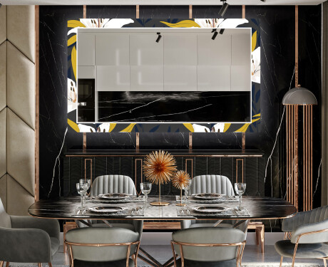 Backlit Decorative Mirror For The Dining Room - Bells Flowers #12