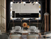 Backlit Decorative Mirror For The Dining Room - Marble Pattern #12
