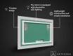 Backlit Decorative Mirror For The Dining Room - Marble Pattern #3