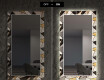 Backlit Decorative Mirror For The Dining Room - Marble Pattern #7