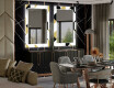Backlit Decorative Mirror For The Dining Room - Geometric Patterns #2