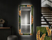Backlit Decorative Mirror For The Hallway - Botanical Flowers