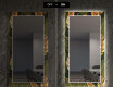 Backlit Decorative Mirror For The Hallway - Botanical Flowers #7
