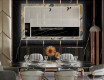 Backlit Decorative Mirror For The Living Room - Golden Leaves #12