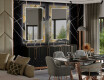 Backlit Decorative Mirror For The Living Room - Golden Leaves #2