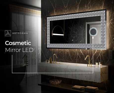 Backlit Decorative Mirror - Geometric Symphony #5