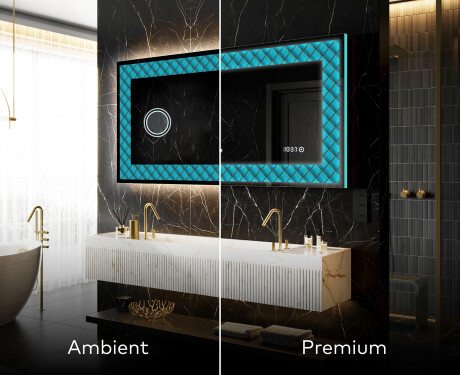 Backlit Decorative Mirror - Blue Harmonies