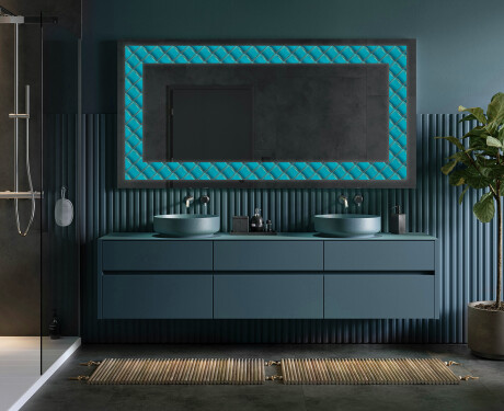 Backlit Decorative Mirror - Blue Harmonies #4