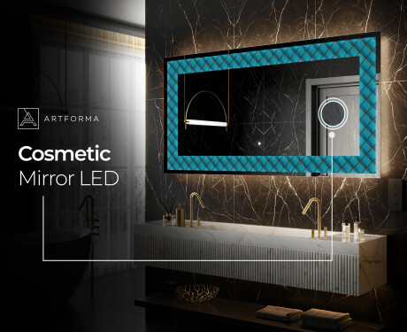 Backlit Decorative Mirror - Blue Harmonies #7