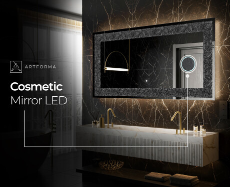 Backlit Decorative Mirror - Dark Elegance #6