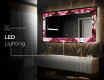 Backlit Decorative Mirror - Ruby Rhythms #6