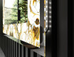 Backlit Decorative Mirror - Golden Streaks #3