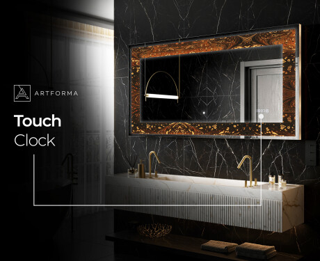 Backlit Decorative Mirror - Amber Shell #8