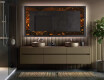 Backlit Decorative Mirror - Amber Shell #5