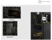 Backlit Decorative Mirror - Golden Veins #2
