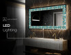Backlit Decorative Mirror - Floral Elevations #7