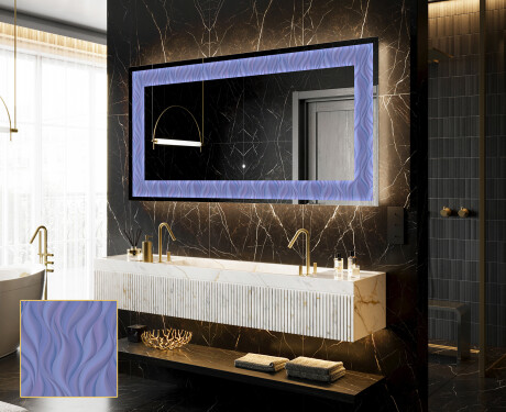 Backlit Decorative Mirror - Colorful Ruffles