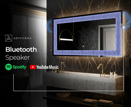 Backlit Decorative Mirror - Colorful Ruffles #9