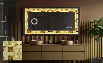 Backlit Decorative Mirror - Glow Geometry