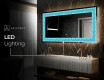 Backlit Decorative Mirror - Divergent Lines #7
