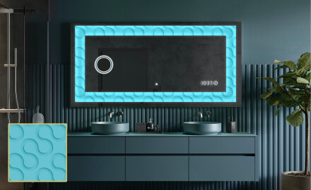 Backlit Decorative Mirror - Divergent Lines