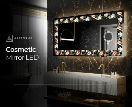 Backlit Decorative Mirror - Plant Rhythms #8