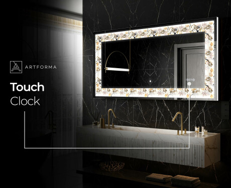 Backlit Decorative Mirror - Floral Reflections #5