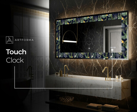 Backlit Decorative Mirror - Vintage Leaves #6