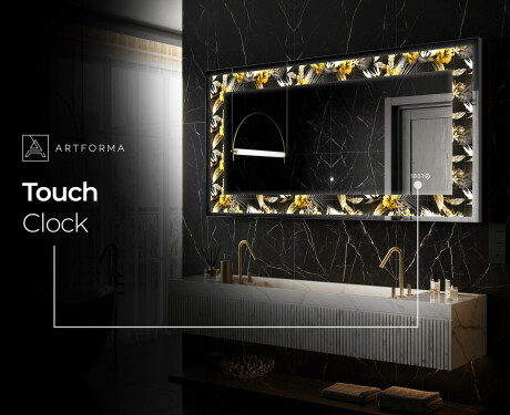 Backlit Decorative Mirror - Floral Symmetries #5